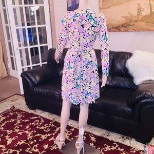 floral dress 100% polyester Size M